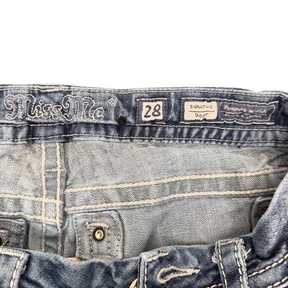 Miss Me Jeans Signature Boot (JE84628R) - Size 28 - Fleur De Lis Pockets - - Picture 7 of 13